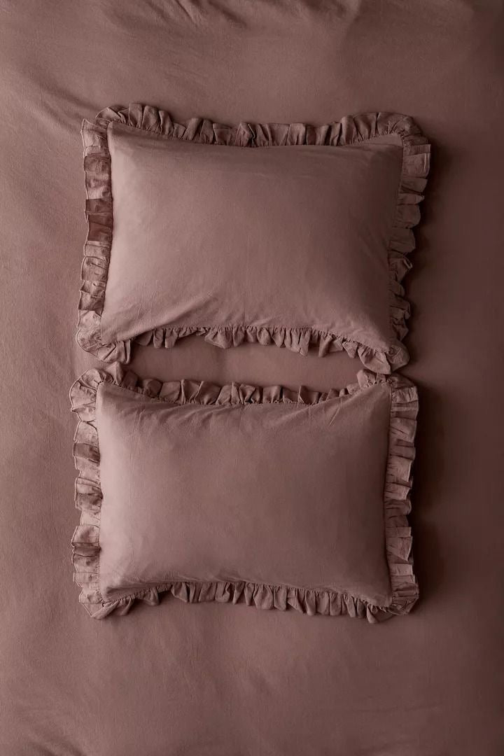 Crepe Ruffled Shams - set of 2