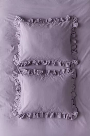 Crepe Ruffled Shams - set of 2