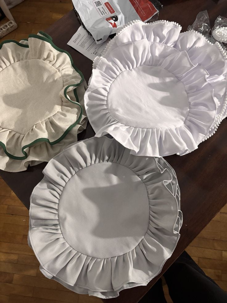 Crepe Ruffled Petal mats - Set of 6