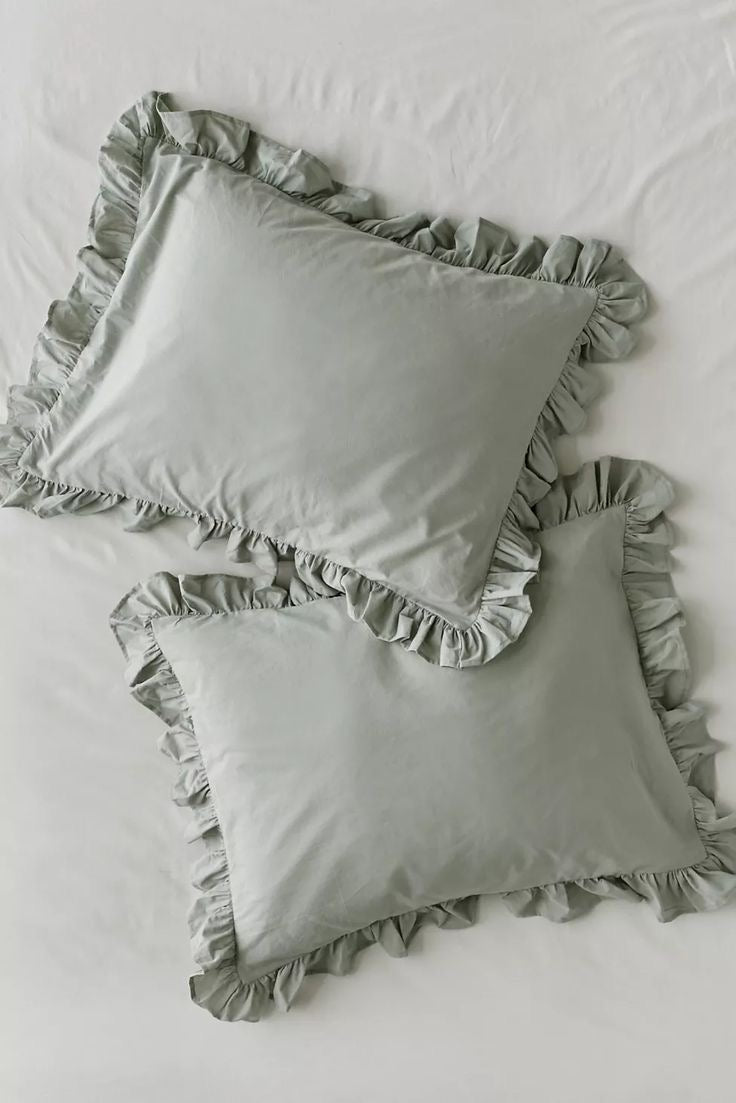 Crepe Ruffled Shams - set of 2