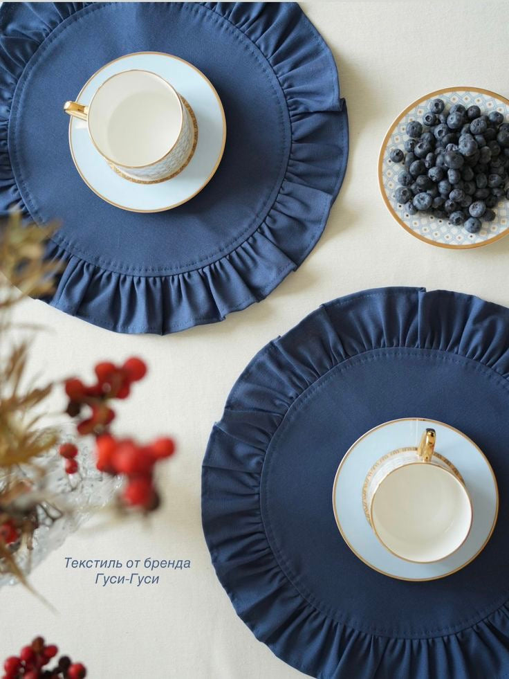 Crepe Ruffled Petal mats - Set of 6