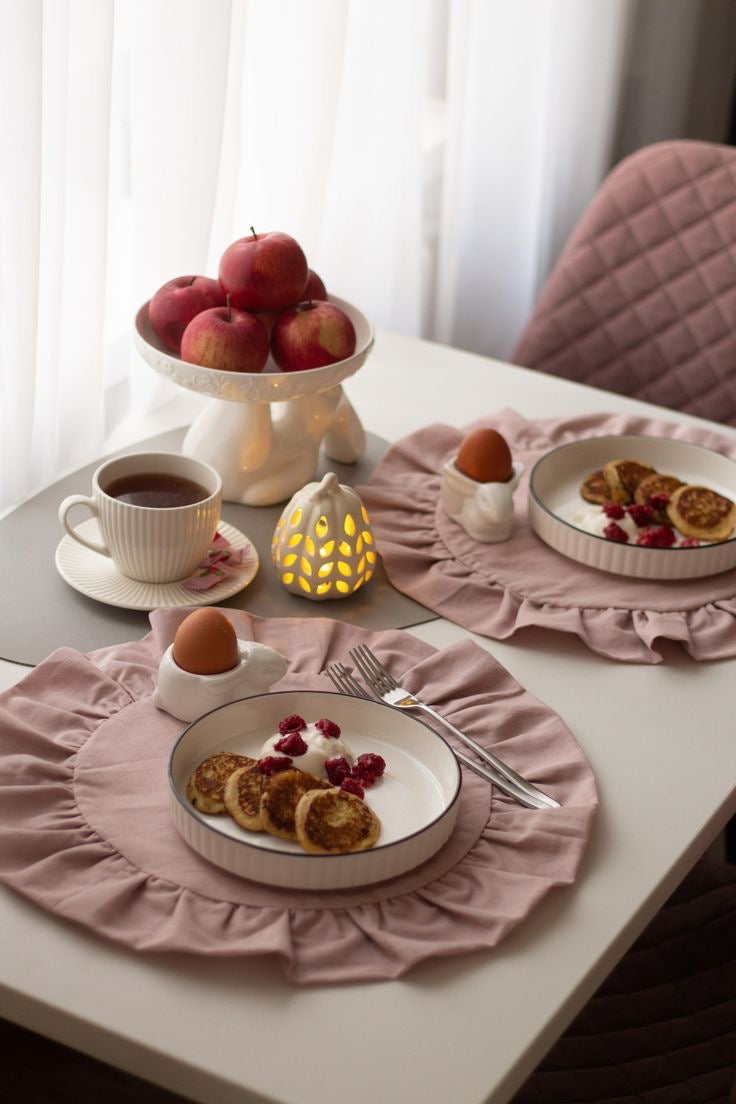 Crepe Ruffled Petal mats - Set of 6