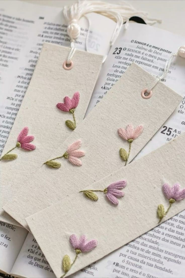 Embroidered Bookmarks